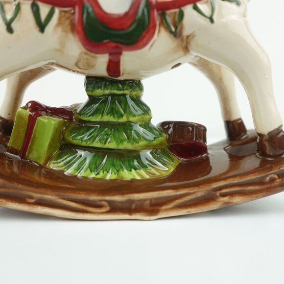 Christmas White Ceramic Rocking Horse - Picture 7 of 15